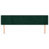 vidaXL Cabeceira de cama c/ abas veludo 203x16x78/88cm verde-escuro