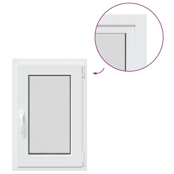 vidaXL Janela de por&atilde;o "RISOR" 50x75 cm oscilobatente DIN direita branca