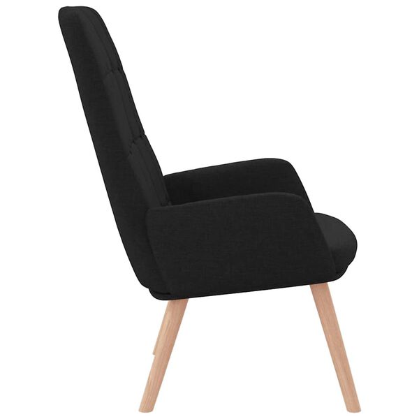 vidaXL Cadeira de descanso tecido preto