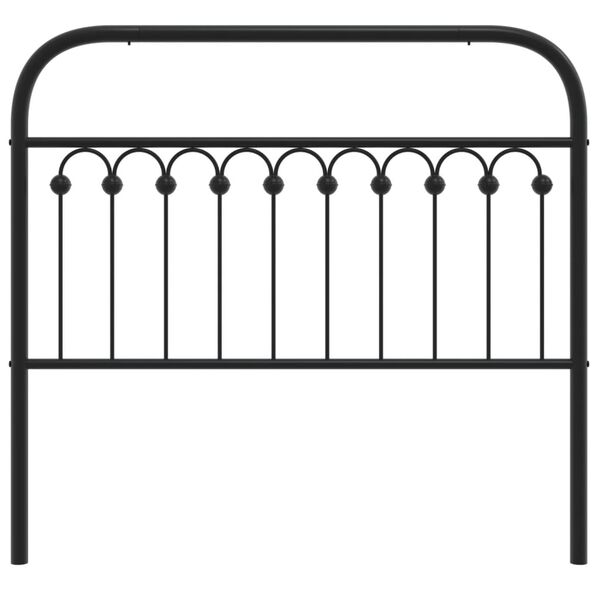 vidaXL Cabeceira de cama 107 cm metal preto