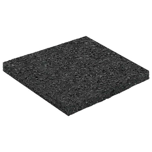vidaXL Tapete de P&aacute;tio em Granulado de Borracha Preto 9 x 9 x 0,6 cm