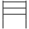 vidaXL Cabeceira de cama 75 cm metal preto