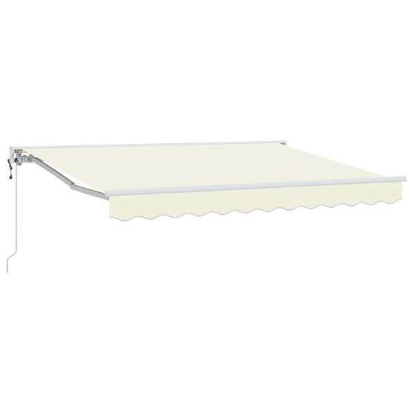 vidaXL Toldo Retr&aacute;til Creme 250 x 200 cm Alum&iacute;nio e Tecido