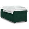 vidaXL Cama com molas/colch&atilde;o 80x200 cm veludo verde-escuro