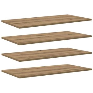 vidaXL Estante de Prateleira 4 pcs Castanho 80 x 40 x 1,5 cm