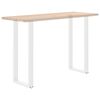 vidaXL P&eacute;s de mesa de bar em forma de U, 2 pe&ccedil;as, branco, 40x (110-111) cm, a&ccedil;o
