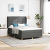 vidaXL Cama Box Springs com Colch&atilde;o Cinza Escuro 90x190 cm tecido
