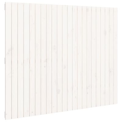 vidaXL Cabeceira de parede 140x3x110 cm madeira de pinho maciça branco