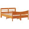 vidaXL Estrutura cama c/ cabeceira 150x200cm pinho maci&ccedil;o castanho-mel