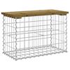 vidaXL Banco de jardim c/ design gabi&atilde;o 63x31,5x42 cm pinho impregnado