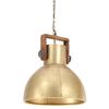 vidaXL Candeeiro suspenso industrial redondo 25 W 40 cm E27 bronze