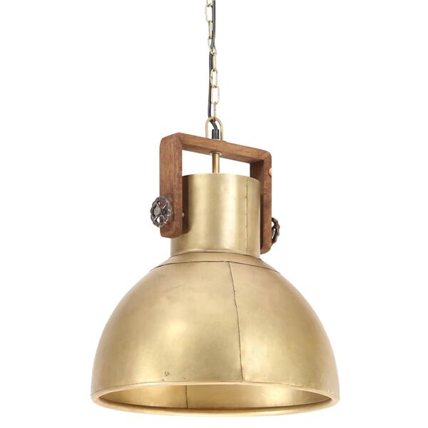 vidaXL Candeeiro suspenso industrial redondo 25 W 40 cm E27 bronze