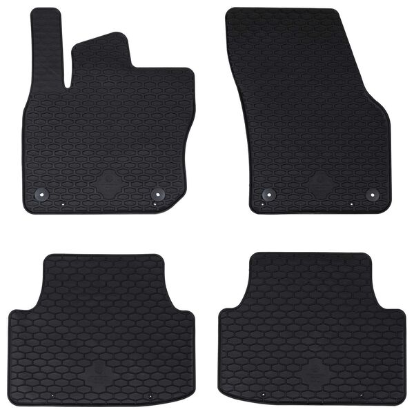 vidaXL Tapete de carro 4 pcs Preto VW TIGUAN TDI Borracha