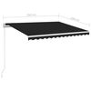 vidaXL Toldo retr&aacute;til manual c/ LED 350x250 cm antracite