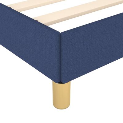 vidaXL Estrutura de cama c/ cabeceira 100x200 cm tecido azul