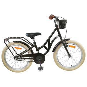 vidaXL Bicicleta Infantil 20 Polegadas para 6-11 Anos Preto