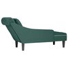 vidaXL Chaise lounge c/ almofada/apoio de bra&ccedil;os direito veludo
