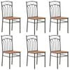 vidaXL Cadeiras de jantar 6 pcs MDF castanho