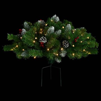 vidaXL Árvore de Natal artificial de exterior pré-iluminada PVC verde