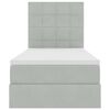 vidaXL Cama com arruma&ccedil;&atilde;o e colch&atilde;o Cinzento-claro 90 x 190 cm Veludo