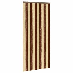 vidaXL Cortina de Insetos Chenille Marrom e bege 100 x 220 cm 100% PP