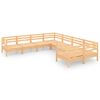 vidaXL 8 pcs conjunto lounge de jardim pinho maci&ccedil;o