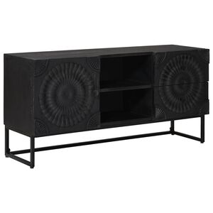 vidaXL Gabinete para TV com gaveta com porta Preto 105 x 30 x 54 cm