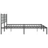 vidaXL Estrutura de cama com cabeceira 193x203 cm metal preto