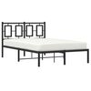 vidaXL Estrutura de cama com cabeceira 120x190 cm metal preto