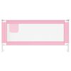 vidaXL Barra de seguran&ccedil;a p/ cama infantil tecido 200x25 cm rosa