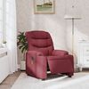 vidaXL Poltrona reclin&aacute;vel de massagens el&eacute;trica tecido vermelho tinto