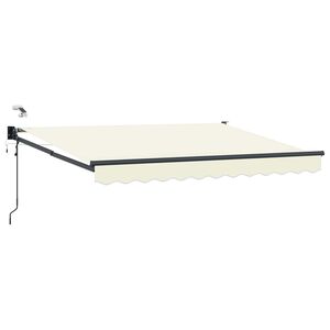 vidaXL Toldo Retr&aacute;til El&eacute;trico Creme 2,5 x 2 m