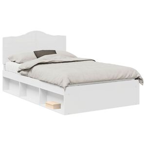 vidaXL Estrutura da Cama com cabeceira Branco 120 x 190 cm