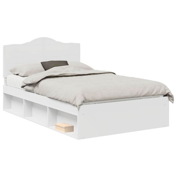 vidaXL Estrutura da Cama com cabeceira Branco 120 x 190 cm