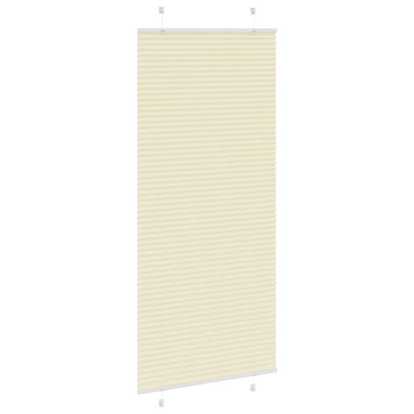vidaXL Creme Plissada Cega 100x200 cm Largura Tecido 99,4 cm Poli&eacute;ster