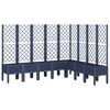 vidaXL Vaso/floreira de jardim c/ treli&ccedil;a 200x160x142 cm PP cinzento azul