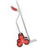 vidaXL Carrinho transp. carga escadas c/ 6 rodas 51x53,5x118 cm 150 kg