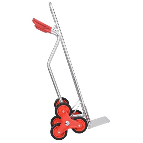 vidaXL Carrinho transp. carga escadas c/ 6 rodas 51x53,5x118 cm 150 kg