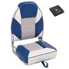 vidaXL 2 pcs conjunto assento de barco dobr&aacute;vel com encosto alto