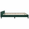 vidaXL Estrutura de cama sem colch&atilde;o 160x200 cm veludo verde-escuro