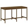 vidaXL Mesa jardim 203,5x90x110 cm pinho maci&ccedil;o castanho-mel