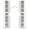 vidaXL Arm&aacute;rio de Banheiro Manual Branco Brilhante 30,5 x 30 x 195 cm