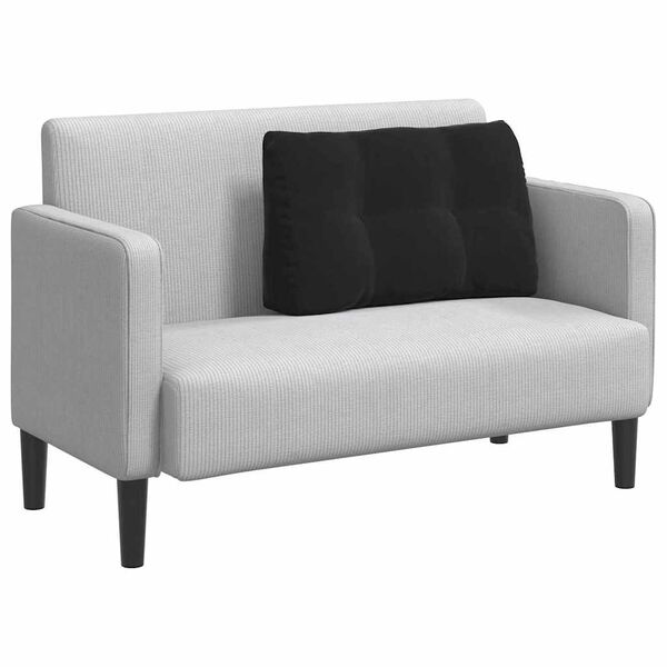 vidaXL Travesseiro para Costas Preto 80 x 24 x 50 cm Veludo