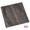 vidaXL Pranchas de Piso 55 pcs Cinza Escuro 5,11 m&sup2; PVC