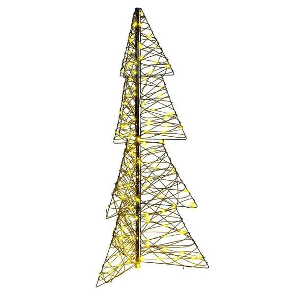 vidaXL &Aacute;rvore de Natal com 160 LEDs Branco quente 150 cm Vime