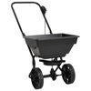 vidaXL Carrinho de m&atilde;o distribuidor de sal PVC e a&ccedil;o 80x46x75 cm 15 L