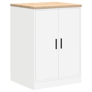 vidaXL Arm&aacute;rio de arruma&ccedil;&atilde;o de garagem Branco 60x51x85 cm
