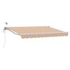 vidaXL Toldo Retr&aacute;til El&eacute;trico Azul, Laranja, Branco 3 x 2,5 m