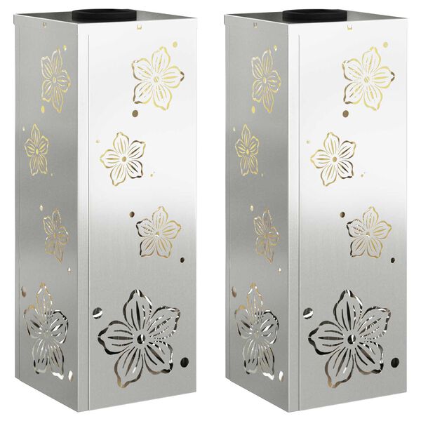 vidaXL Luz Solar LED de Caminho 2 pcs Ferro Enferrujado Galvanizado