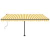 vidaXL Toldo autom&aacute;tico independente 400x350 cm amarelo e branco